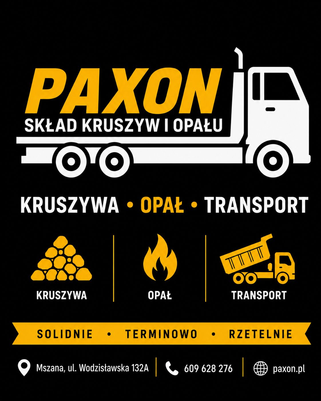 Paxon - skład kruszyw i opału Mszana k.Wodzisław Śląski